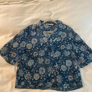 Zara floral blouse